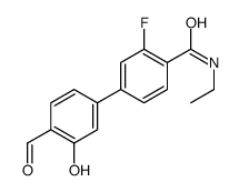 N-ethyl-2-fluoro-4-(4-formyl-3-hydroxyphenyl)benzamide Structure