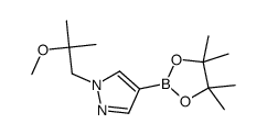 1-(2-methoxy-2-methylpropyl)-4-(4,4,5,5-tetramethyl-1,3,2-dioxaborolan-2-yl)pyrazole结构式