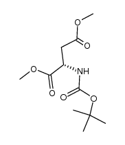 L-t-butoxycarbonylaspartic acid dimethyl ester结构式