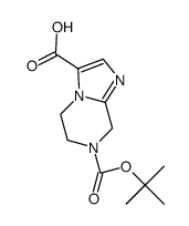 7-(tert-butoxycarbonyl)-5,6,7,8-tetrahydroimidazo[1,2-a]pyrazine-3-carboxylic acid structure