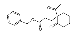 benzyl 3-(1-acetyl-2-oxocyclohexyl)propanoate结构式