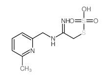 Thiosulfuric acid(H2S2O3), S-[2-imino-2-[[(6-methyl-2-pyridinyl)methyl]amino]ethyl] ester Structure