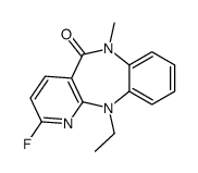 11-ethyl-2-fluoro-6-methylpyrido[3,2-c][1,5]benzodiazepin-5-one结构式