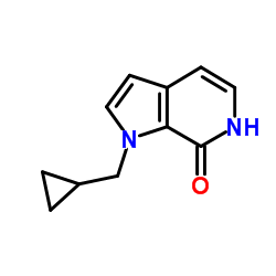 1-(Cyclopropylmethyl)-1,6-dihydro-7H-pyrrolo[2,3-c]pyridin-7-one结构式