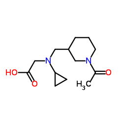 N-[(1-Acetyl-3-piperidinyl)methyl]-N-cyclopropylglycine Structure