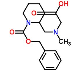 N-({1-[(Benzyloxy)carbonyl]-2-piperidinyl}methyl)-N-methylglycine Structure