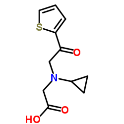 {Cyclopropyl[2-oxo-2-(2-thienyl)ethyl]amino}acetic acid结构式