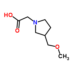 [3-(Methoxymethyl)-1-pyrrolidinyl]acetic acid Structure
