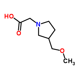 [3-(Methoxymethyl)-1-pyrrolidinyl]acetic acid structure