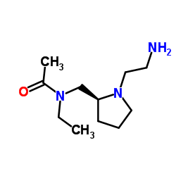 N-{[(2S)-1-(2-Aminoethyl)-2-pyrrolidinyl]methyl}-N-ethylacetamide Structure