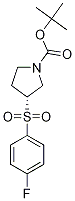 (R)-3-(4-氟-苯磺酰基)-吡咯烷-1-羧酸叔丁基酯结构式