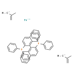 [(R)-2,2'-BIS(DIPHENYLPHOSPHINO)-1,1'-BINAPHTHYL]BIS(2-METHYLALLYL)RUTHENIUM(II) Structure