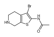 N-(3-bromo-4,5,6,7-tetrahydrothieno[2,3-c]pyridin-2-yl)acetamide结构式