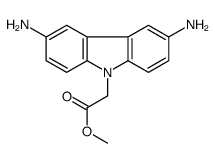 methyl 2-(3,6-diaminocarbazol-9-yl)acetate结构式