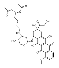 N-(5,5-diacetoxypentyl)doxorubicin Structure