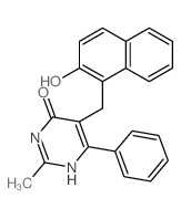 4(3H)-Pyrimidinone,5-[(2-hydroxy-1-naphthalenyl)methyl]-2-methyl-6-phenyl- structure