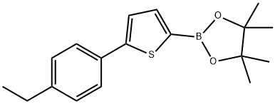 5-(4-Ethylphenyl)thiophene-2-boronic acid pinacol ester结构式