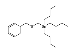 (benzylthiomethyl)tributylstannane Structure