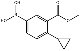 (4-cyclopropyl-3-(methoxycarbonyl)phenyl)boronic acid结构式