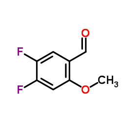 4,5-二氟-2-甲氧基苯甲醛结构式