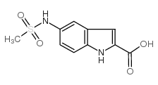 5-methylsulfonaminoindole-2-carboxylic acid Structure