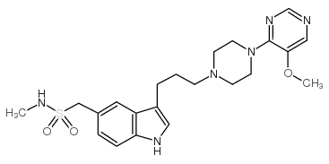 1-[3-[3-[4-(5-methoxypyrimidin-4-yl)piperazin-1-yl]propyl]-1H-indol-5-yl]-N-methyl-methanesulfonamide Structure