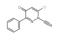 6-CHLORO-4-OXO-3-PHENYL-1(4H)-PYRIDAZINECARBONITRILE structure