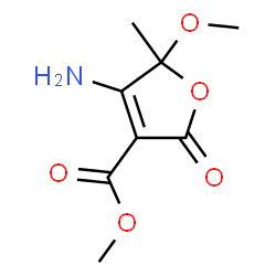 3-Furancarboxylicacid,4-amino-2,5-dihydro-5-methoxy-5-methyl-2-oxo-,methylester(9CI)结构式