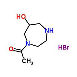 1-(6-Hydroxy-1,4-diazepan-1-yl)ethanone hydrobromide (1:1) structure