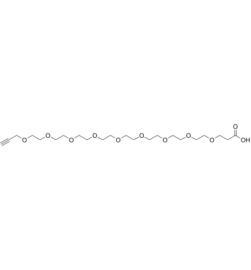 Propargyl-PEG9-acid结构式