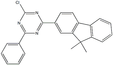2-chloro-4-(9,9-dimethyl-9H-fluoren-2-yl)-6-phenyl-1,3,5-triazine Structure