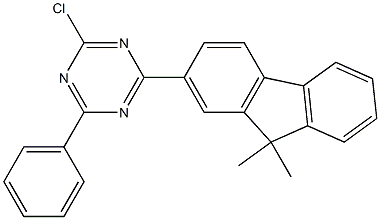 2-chloro-4-(9,9-dimethyl-9H-fluoren-2-yl)-6-phenyl-1,3,5-triazine结构式