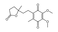 2,3-dimethoxy-5-methyl-6-[2-(2-methyl-5-oxo-tetrahydro-furan-2-yl)-ethyl]-[1,4]benzoquinone Structure