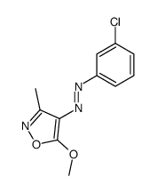 3-methyl-5-methoxy-4-(m-chlorophenylazo)isoxazole Structure