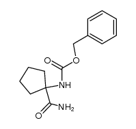 1-(Benzyloxycarbonylamino)-cyclopentan-1-carbonsaeureamid Structure