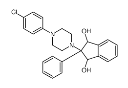 2-[4-(4-chlorophenyl)piperazin-1-yl]-2-phenyl-1,3-dihydroindene-1,3-diol结构式