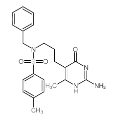 N-[3-(2-amino-4-methyl-6-oxo-3H-pyrimidin-5-yl)propyl]-N-benzyl-4-methyl-benzenesulfonamide picture