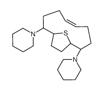 1-[(5Z)-2-(1-piperidyl)-13-thiabicyclo[8.2.1]tridec-5-en-9-yl]piperidi ne结构式