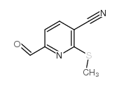 3-Cyano-2-(methylthio)pyridine-6-carboxaldehyde structure