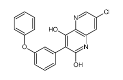 7-chloro-4-hydroxy-3-(3-phenoxyphenyl)-1H-1,5-naphthyridin-2-one结构式