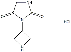 3-(氮杂环丁烷-3-基)咪唑烷-2,4-二酮盐酸盐结构式