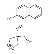 1-((1,3-dihydroxy-2-(hydroxymethyl)propan-2-ylimino)methyl)naphthalene-2-ol结构式