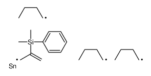 dimethyl-phenyl-(3-tributylstannylprop-1-en-2-yl)silane结构式