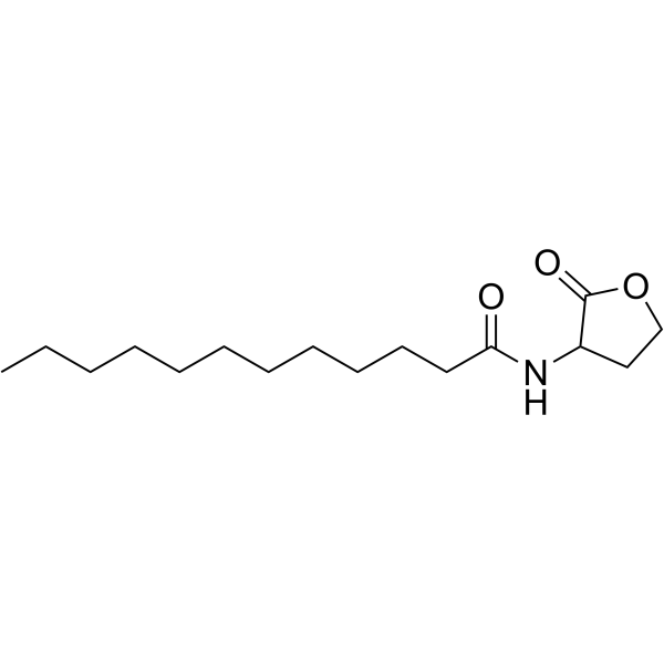 N-(2-Oxotetrahydrofuran-3-yl)dodecanamide structure