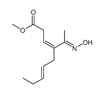 methyl 4-(N-hydroxy-C-methylcarbonimidoyl)nona-3,6-dienoate结构式