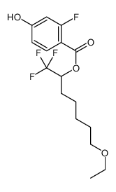 (7-ethoxy-1,1,1-trifluoroheptan-2-yl) 2-fluoro-4-hydroxybenzoate结构式