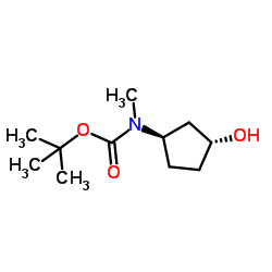 tert-butyl N-[(1R,3R)-3-hydroxycyclopentyl]-N-methylcarbamate Structure