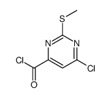 6-chloro-2-methylsulfanylpyrimidine-4-carbonyl chloride结构式