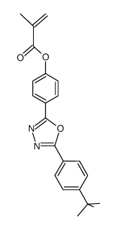 4-(5-(4-tert-butylphenyl)1,3,4-oxadiazol-2-yl)phenyl methacrylate结构式