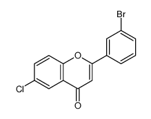 2-(3-bromophenyl)-6-chlorochromen-4-one结构式